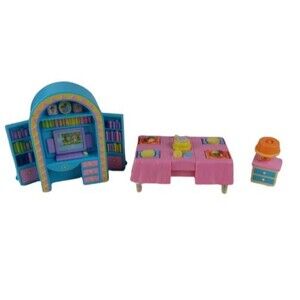 Dora Explorer Doll House furniture Abuela TV Computer Dinner Table Nightstand